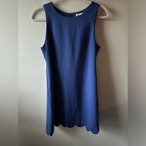 Monteau Blue Scallop Hem Dress Size S
